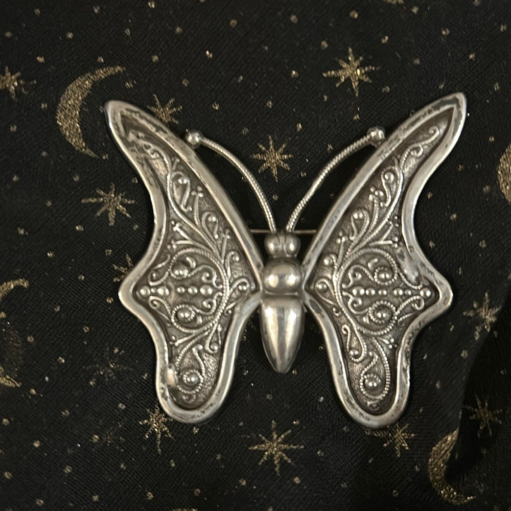Large Victorian Repro Butterfly Brooch
